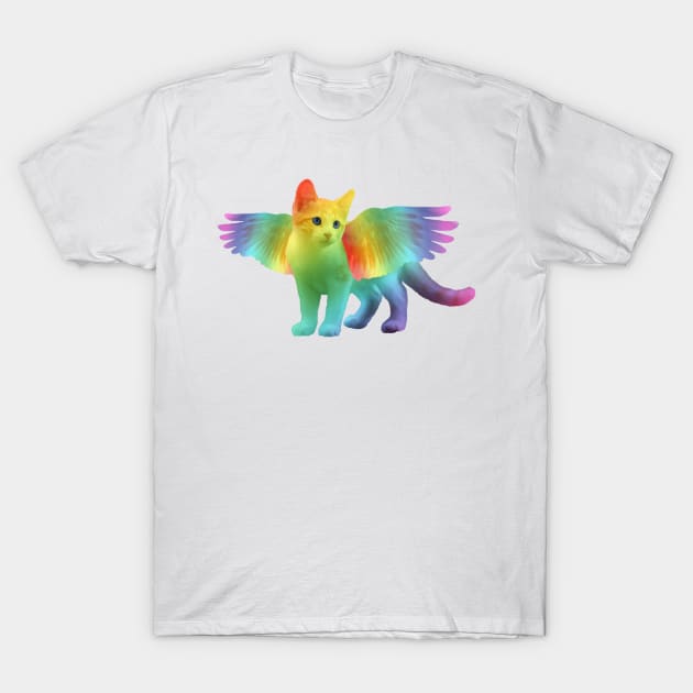 The Mythical Fairy Cat T-Shirt by Loveday101